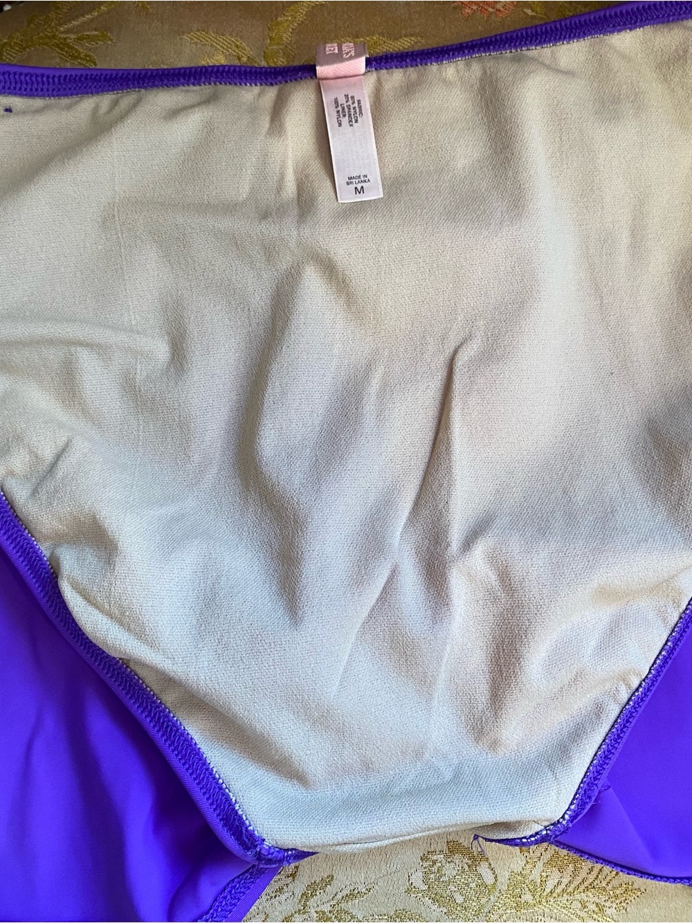 Victoria's Secret Vivid Purple Orange Pink Bikini Top S & Swim Skirt M Beach Set - Picture 13 of 13